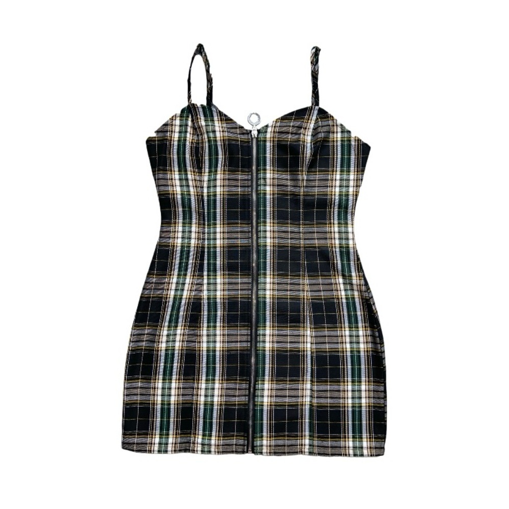 Women's plaid mini dress